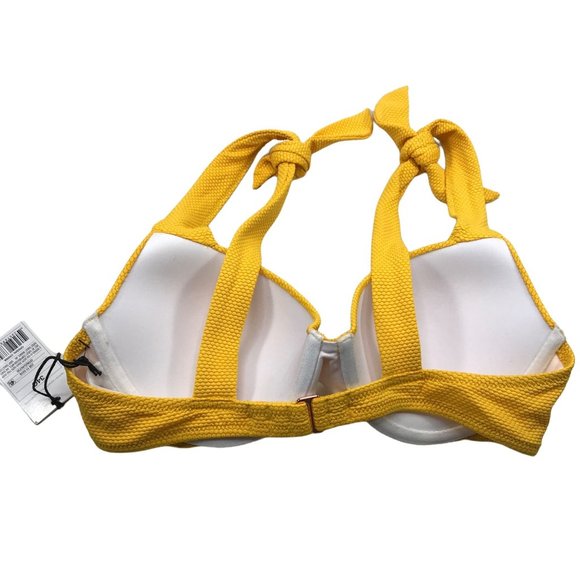 Shade And Shore Women's Size 34C Light Lift Textured Underwire Bikini Swim Top - Picture 2 of 12